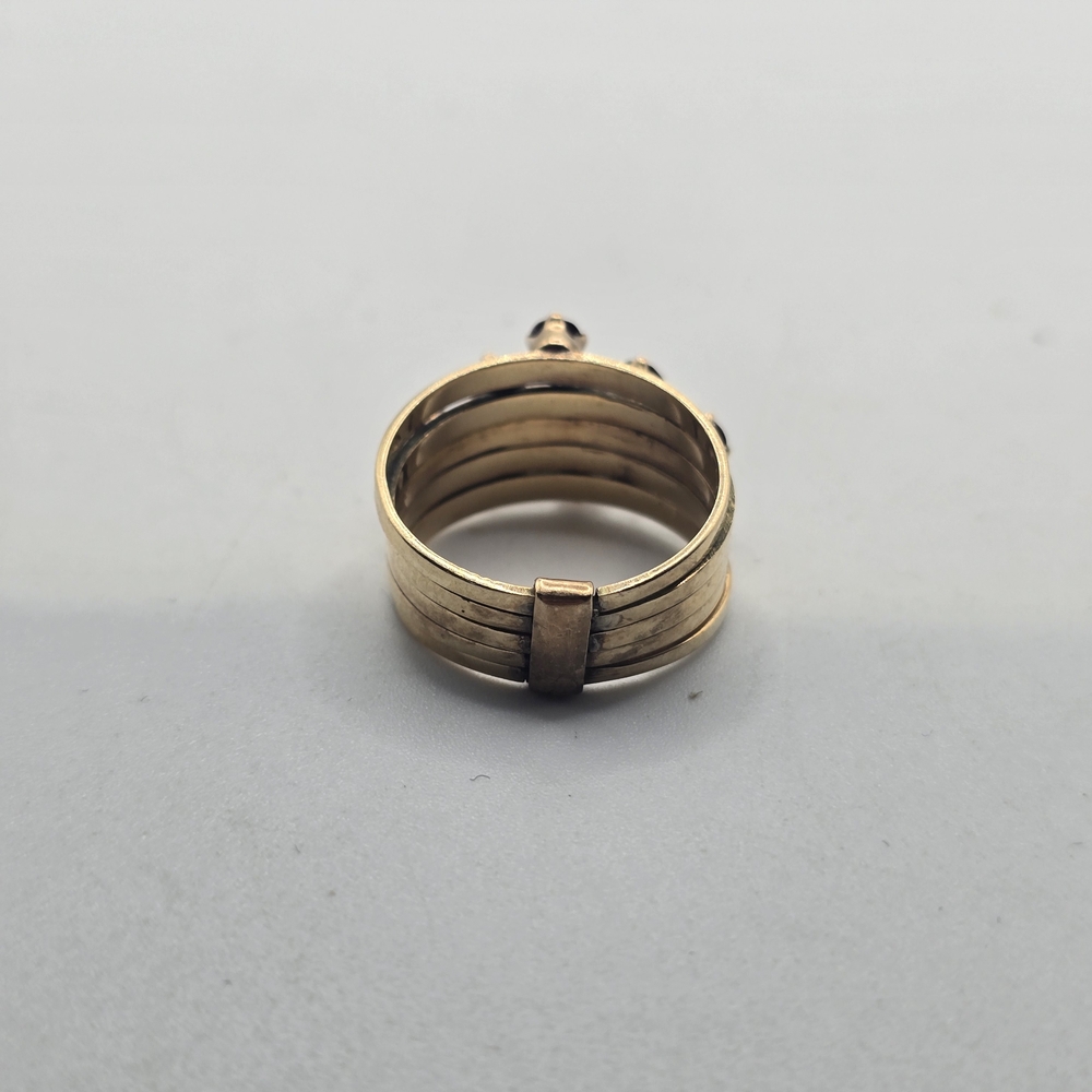 18k Gold And Red Ruby Gemstone Ring - image 6